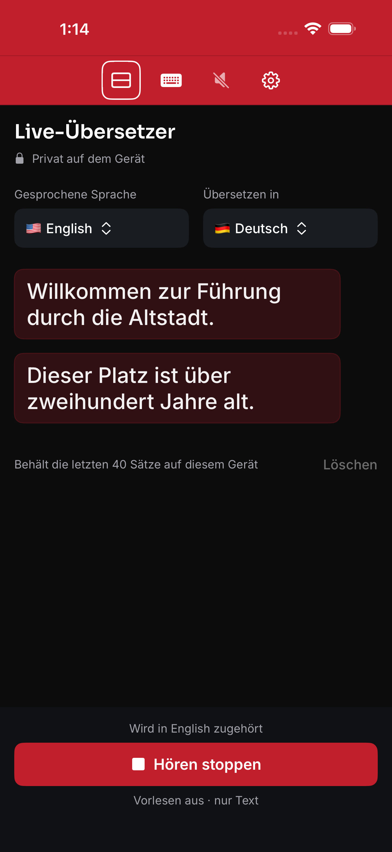 Arda Übersetzer — Persönliche Live-Übersetzung