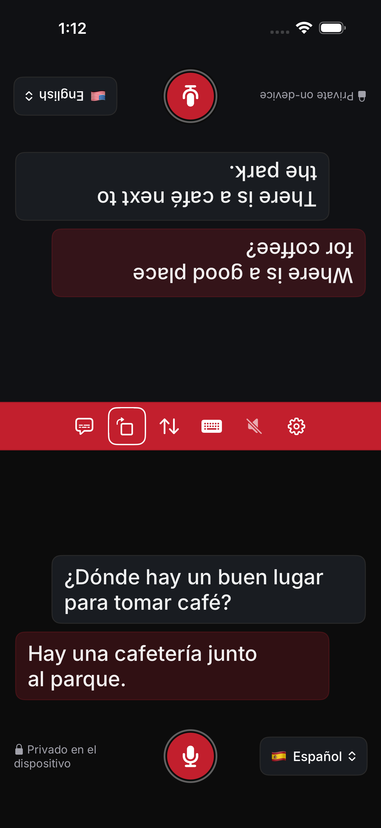 Arda Traductor — Frente a frente